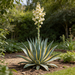 Agave d'Amérique panaché 30/40cm Pot 18L - Agave americana Variegata