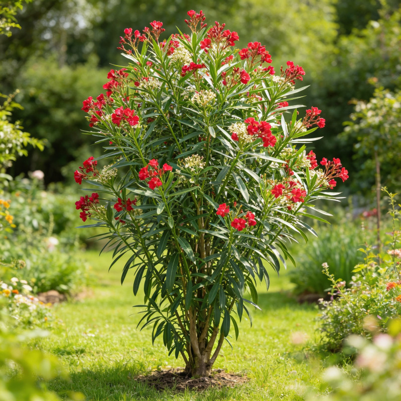 Laurier rose Rouge 40/60cm Pot 3L - Nerium oleander