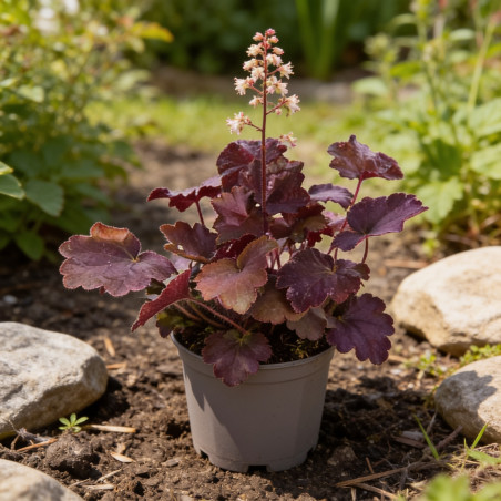 Heuchère micrantha Palace Purple 20cm Godet 9cm - Heuchera