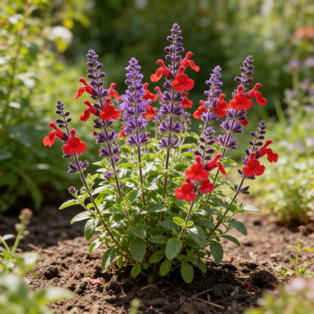Sauge microphylla Royal Bumble 20cm Godet 9cm - Salvia