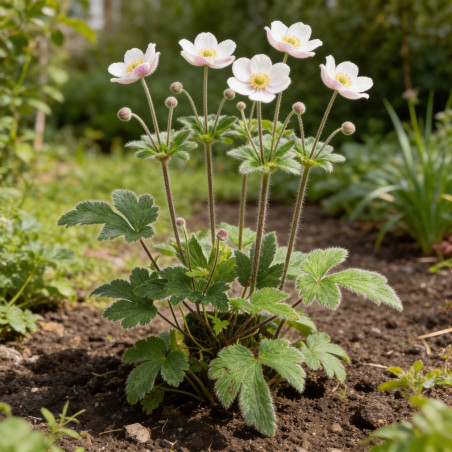 Anémone tomentosa Robustissima 20cm Godet 9cm - Anemone