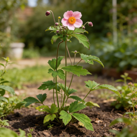 Anémone hupehensis September Charm 20cm Godet 9cm - Anemone