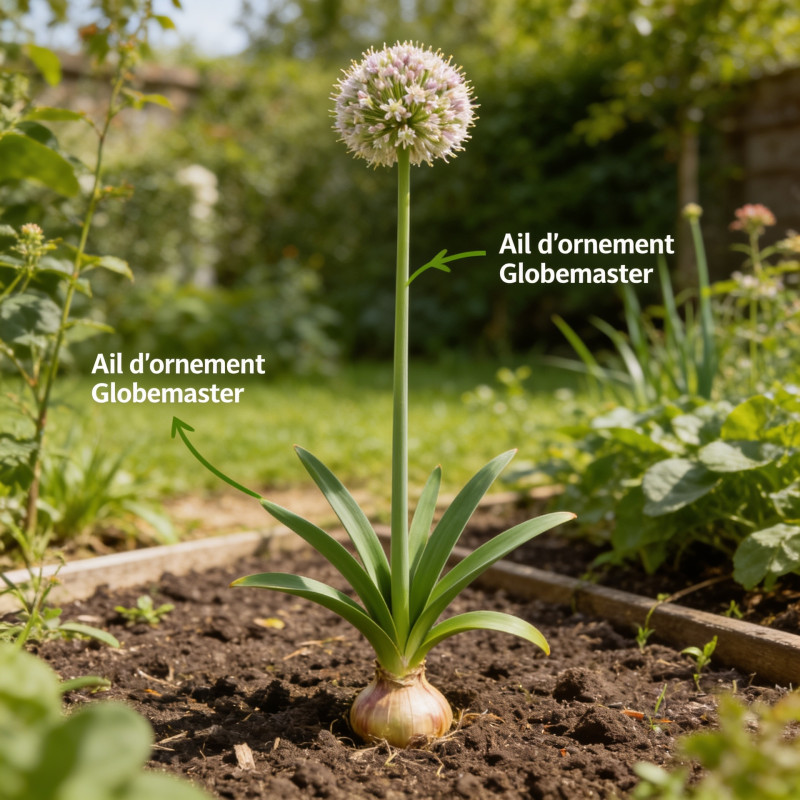 Ail d'ornement Globemaster 30cm Pot 1L - Allium