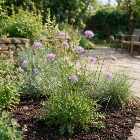 Scabieuse columbaria Butterfly Blue 20cm Godet 9cm - Scabiosa
