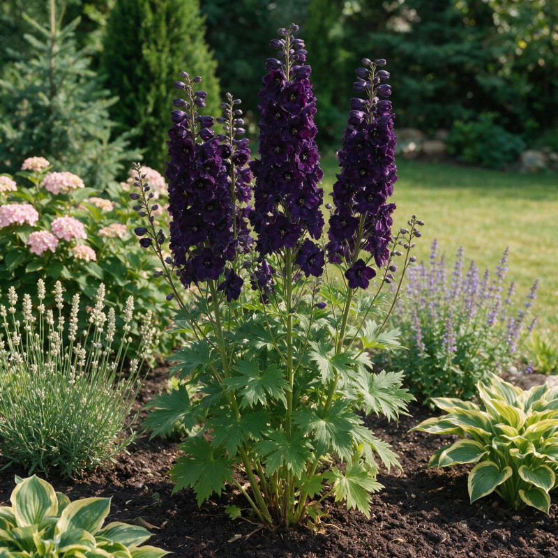 Pied-d'alouette Black Knight 20cm Godet 9cm - Delphinium