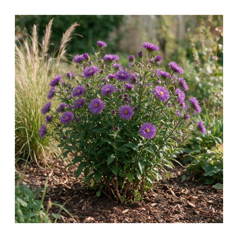 Aster novae-angliae Andenken An Alma Pötschke 20cm Godet 9cm - Aster