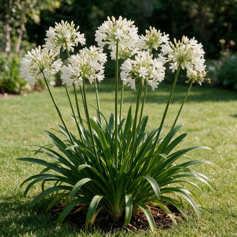 Agapanthe africanus Albus 20cm Godet 9cm - Agapanthus