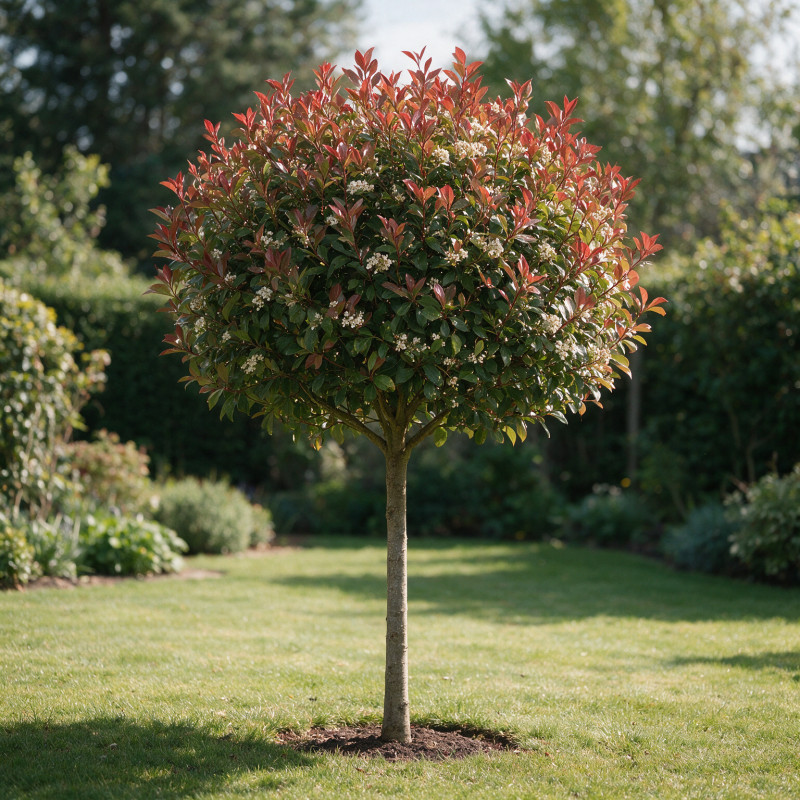 Photinia Little Red Robin - Photinia xfraseri Little Red Robin Boule - 120cm Pot 25L