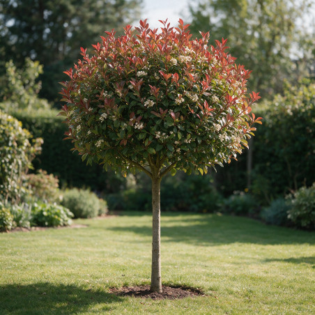 Photinia Little Red Robin - Photinia xfraseri Little Red Robin Boule - 120cm Pot 25L
