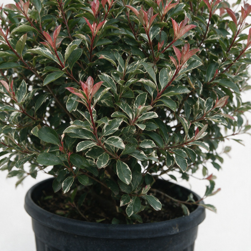 Photinia Pink Marble - Photinia xfraseri Pink Marble Boule 140cm Pot 150L