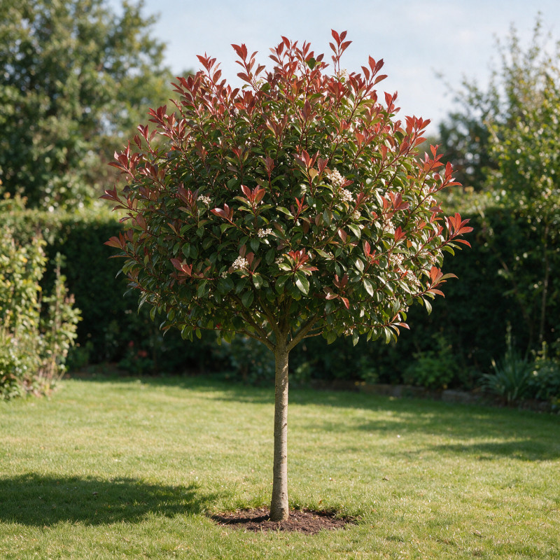 Photinia Red Robin 120cm - Photinia xfraseri Red Robin Boule 40cm Pot 7,5L