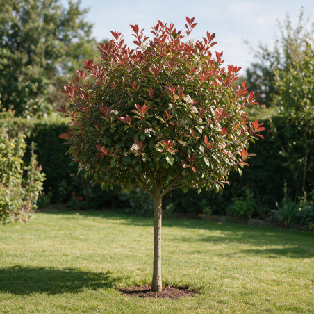 Photinia Red Robin 120cm - Photinia xfraseri Red Robin Boule 40cm Pot 7,5L