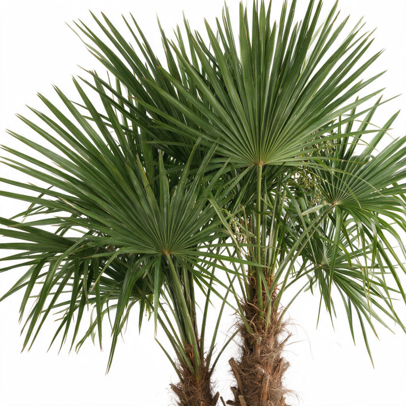 Palmier chanvre - Trachycarpus fortunei 2 troncs 160/180cm Pot 50L