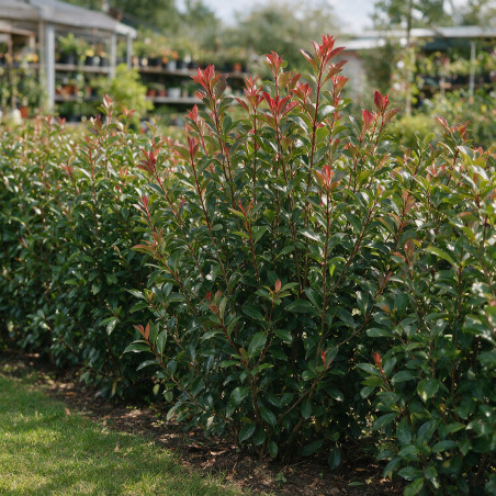 Photinia Carré Rouge - Photinia fraseri Carré Rouge 80/100cm Pot 9L