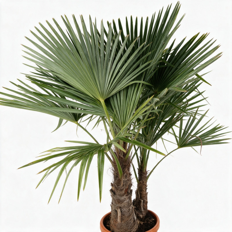 Palmier chanvre - Trachycarpus fortunei 2 troncs 120/140cm Pot 25L