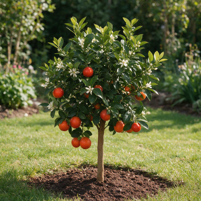 Calamondin Limon Rouge - Citrus mitis Limon Rouge Mini tige 65cm Pot 5L