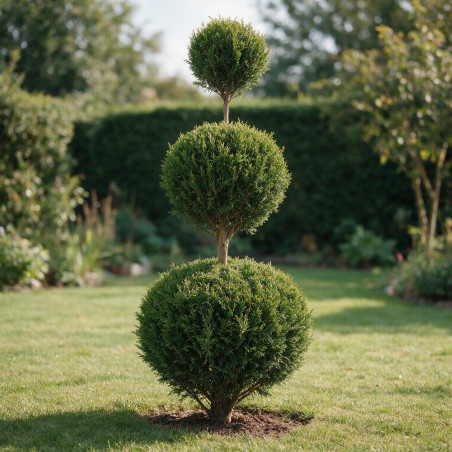 Cyprès de Leyland - Cupressocyparis leylandii 3 boules 120/140cm Pot 18L