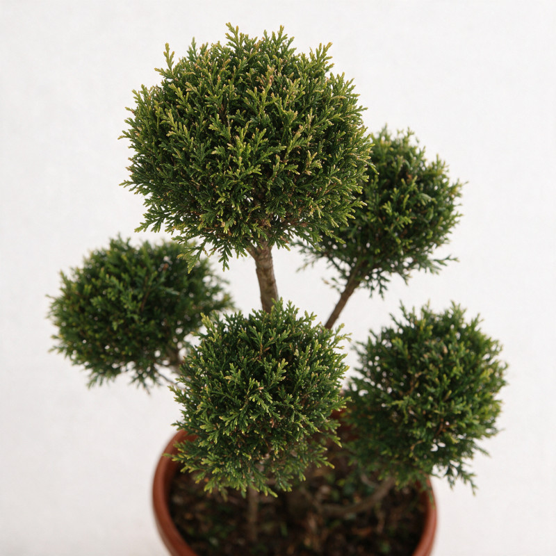 Cyprès de Leyland Castlewellan Gold Pompom 100/120cm Pot 10L - Topiaire en nuages