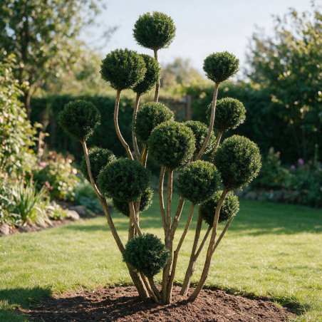 If Brownii - Taxus xmedia Brownii Bonsaï 175/200cm Pot 285L - Topiaire à boules