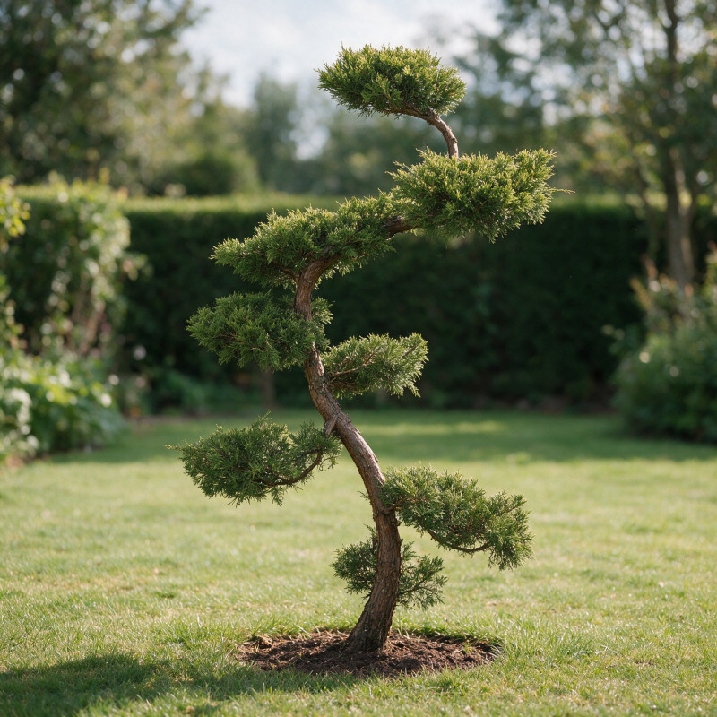 Genévrier Pfitzeriana Aurea - Juniperus xpfitzeriana Pfitzeriana Aurea Bonsaï 125/145cm Pot 55L