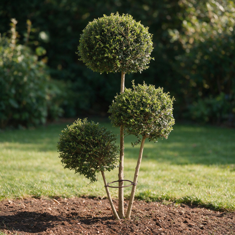 Troène de Delavay - Ligustrum jonandrum 3 boules 40/160cm Pot 30L