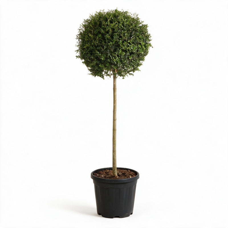 Troène de Delavay 150/160cm - Ligustrum jonandrum Forme Boule 50cm sur tige Pot 20L