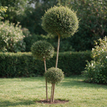 Troène de Delavay - Ligustrum jonandrum 3 boules 140/160cm Pot 30L
