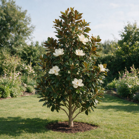 Magnolia à grandes fleurs Little Gem - Magnolia grandiflora Little Gem 90cm Pot 7L