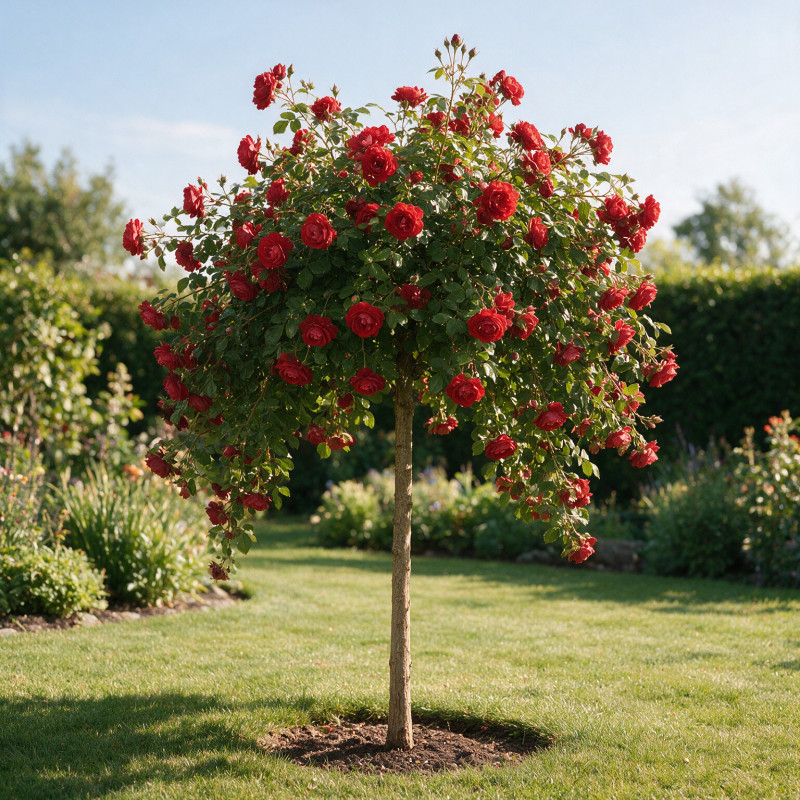 Rosier pleureur Rouge 180/200cm Pot 18L