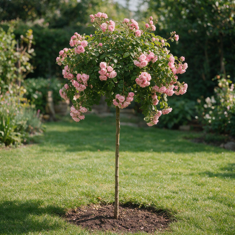 Rosier pleureur Rose 180/200cm Pot 18L