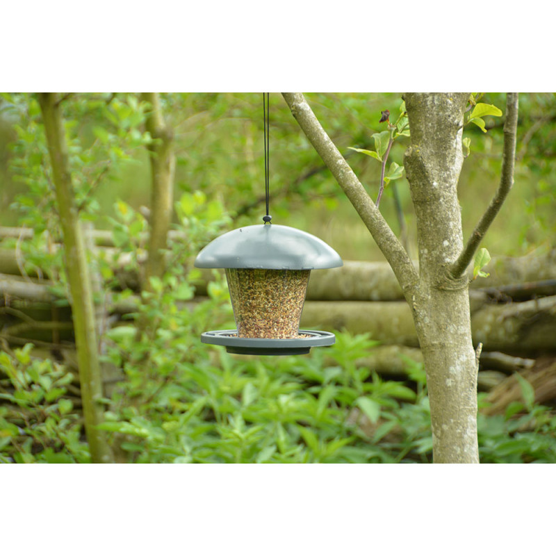 Mangeoire sur pied Osmose en bois pour oiseaux du jardin L.37xH.113cm
