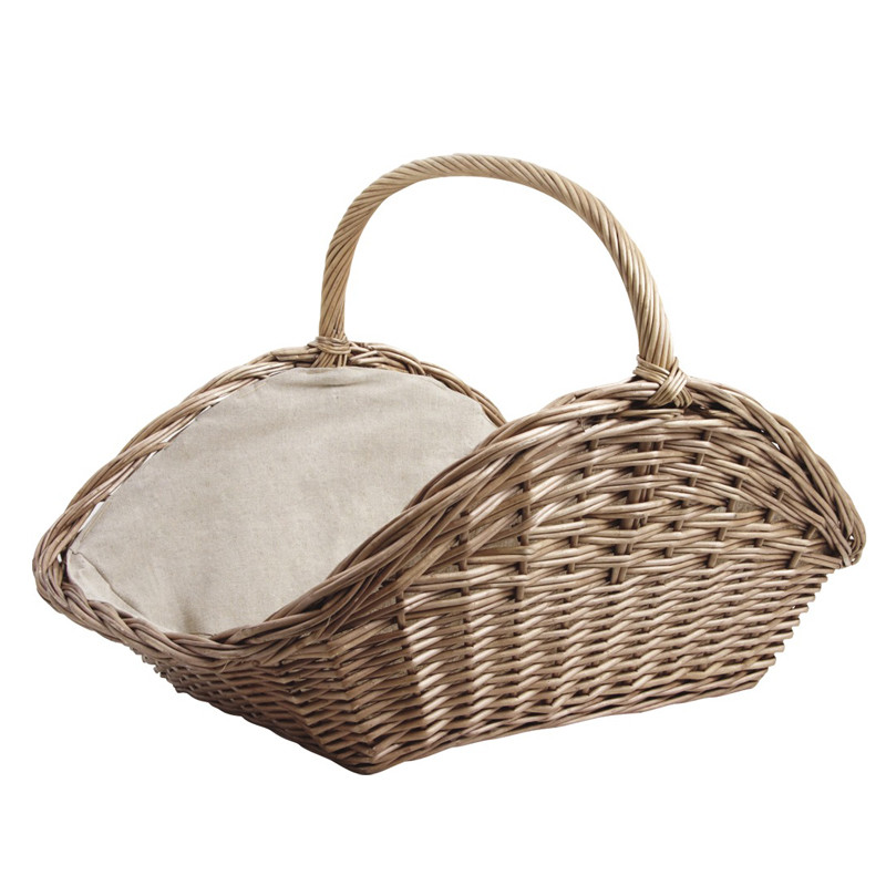 Panier Rond En Osier Blanc Avec Doublure Amovible,Boite Rangement Panier Rond En Osier Blanc Avec Doublure Amovible,Boite Rangement