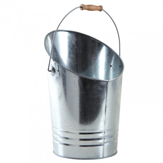 Seau En Métal BAUSTER 10 Litres - Robust, Poignée Simple, Seau à Cendres, Pour Jardin, Cheminée, Chantier, Cuisine