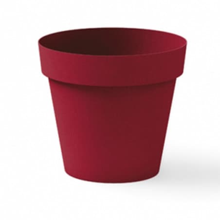 Pot de fleurs à roulettes rouge 60 cm