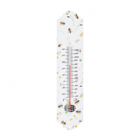 Thermomètre 30 cm imprimé abeilles