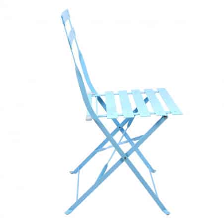 Set table pliante + 2 chaises bleues