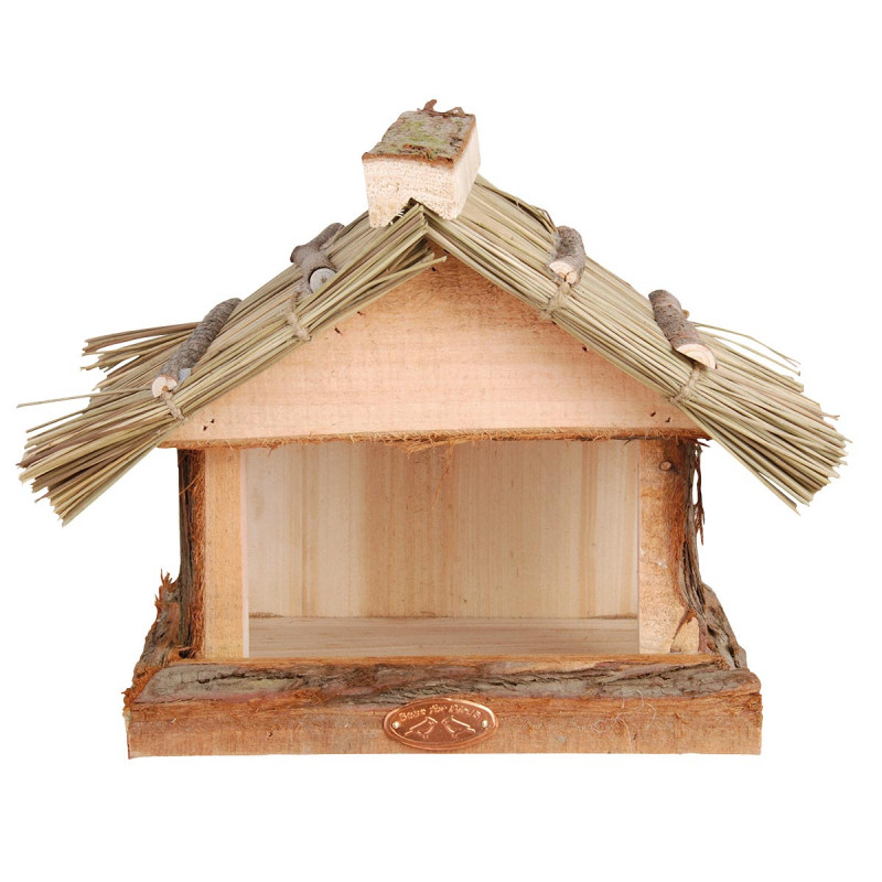 La Vannerie d'Aujourd'hui - Mangeoire pour oiseaux avec toit en mousse
