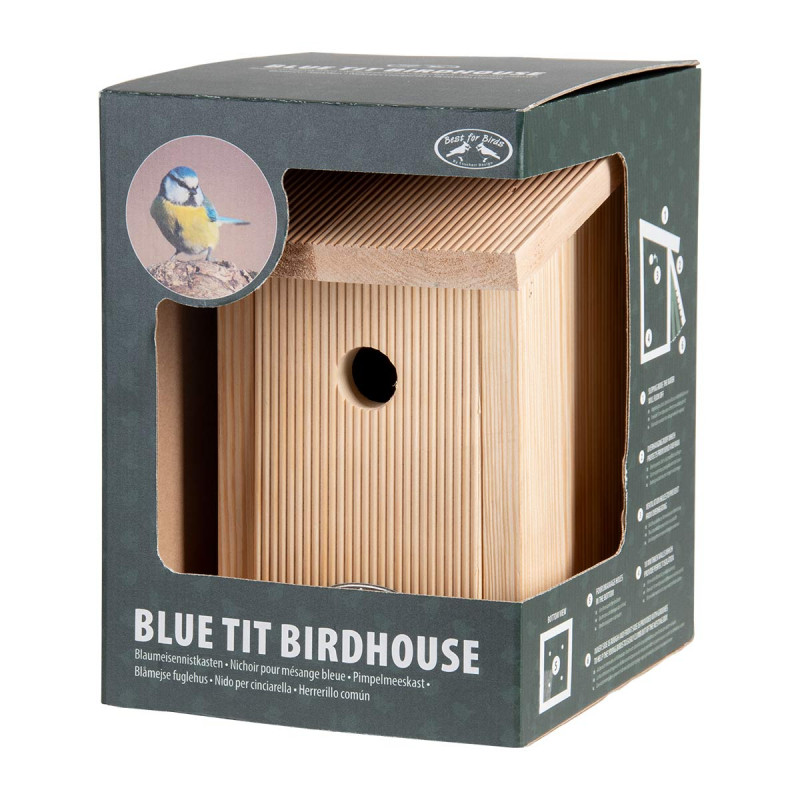 Broderie Crewel Vintage Scène De Ferme - Grange, Nichoir, Oiseaux Bleu