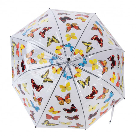 Parapluie transparent papillons