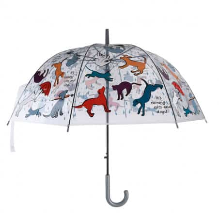 Parapluie transparent chiens et chats