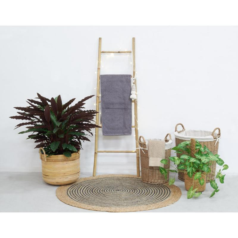 Cache-pot en poellet et corde Diam 35 cm