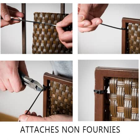 Brise vue en polyrotin tressé 1 x 3m vert