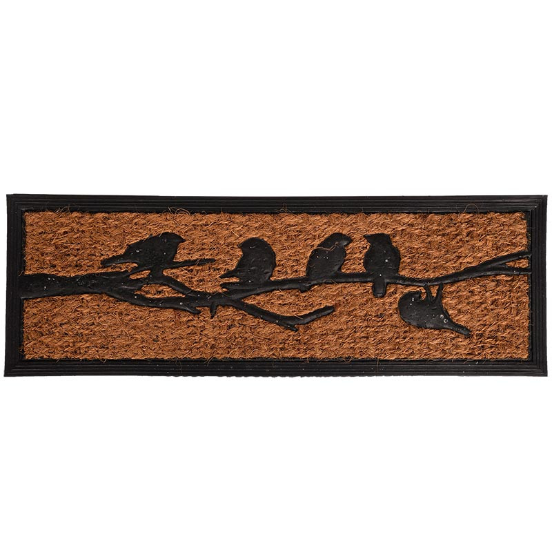 Tapis coco/caoutchouc oiseaux 75 x 25 cm