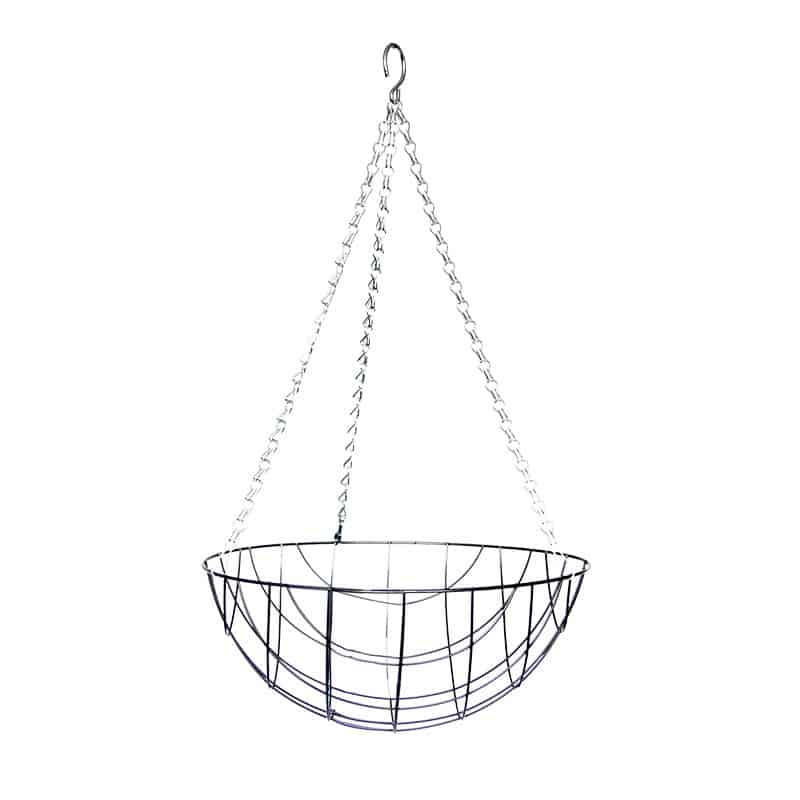 Panier suspendu en métal noir 35 cm