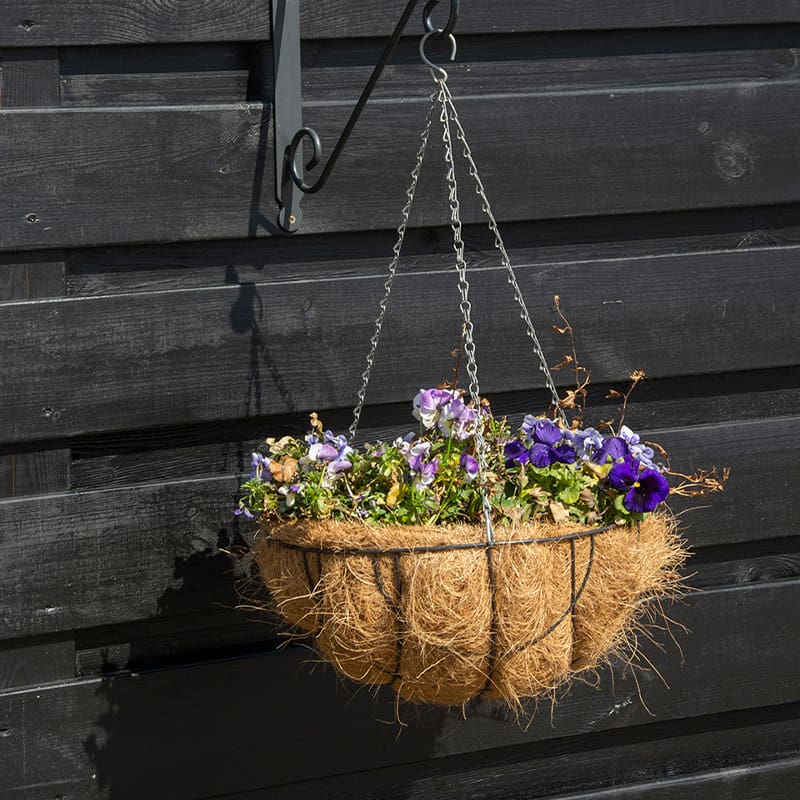 Panier suspendu en métal noir 35 cm