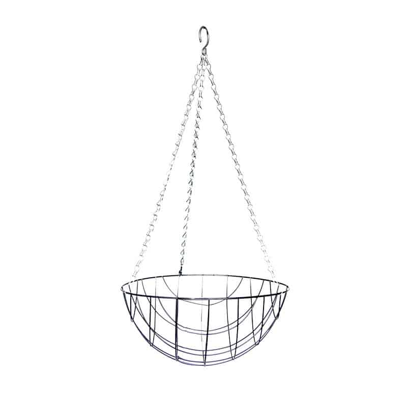 Panier suspendu en métal noir 30 cm