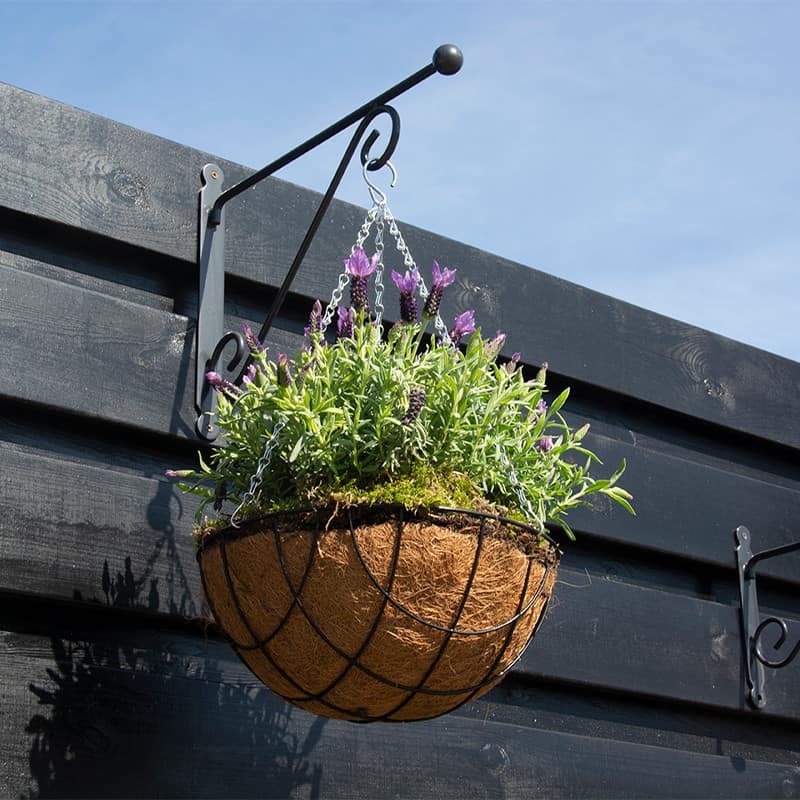Panier suspendu en métal noir 30 cm