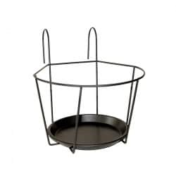 Lot de 3 paniers suspendus en métal, support rond à suspendre pour pot de fleurs, porte-pots de fleurs en métal, convient pour balcon, porche, clôture Lot de 3 paniers suspendus en métal, support rond à suspendre pour pot de fleurs, porte-pots de fleurs en métal, convient pour balcon, porche, clôture