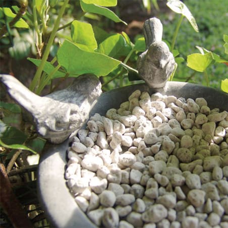 Soucoupe pour pot avec oiseaux gris
