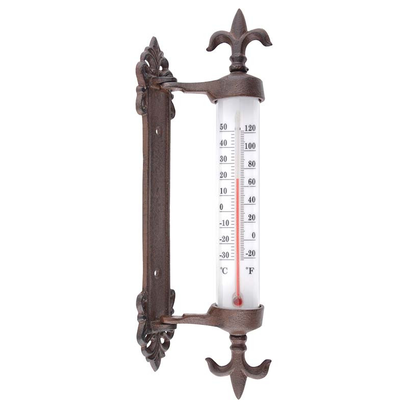 Thermomètre fenêtre en fonte 30cm